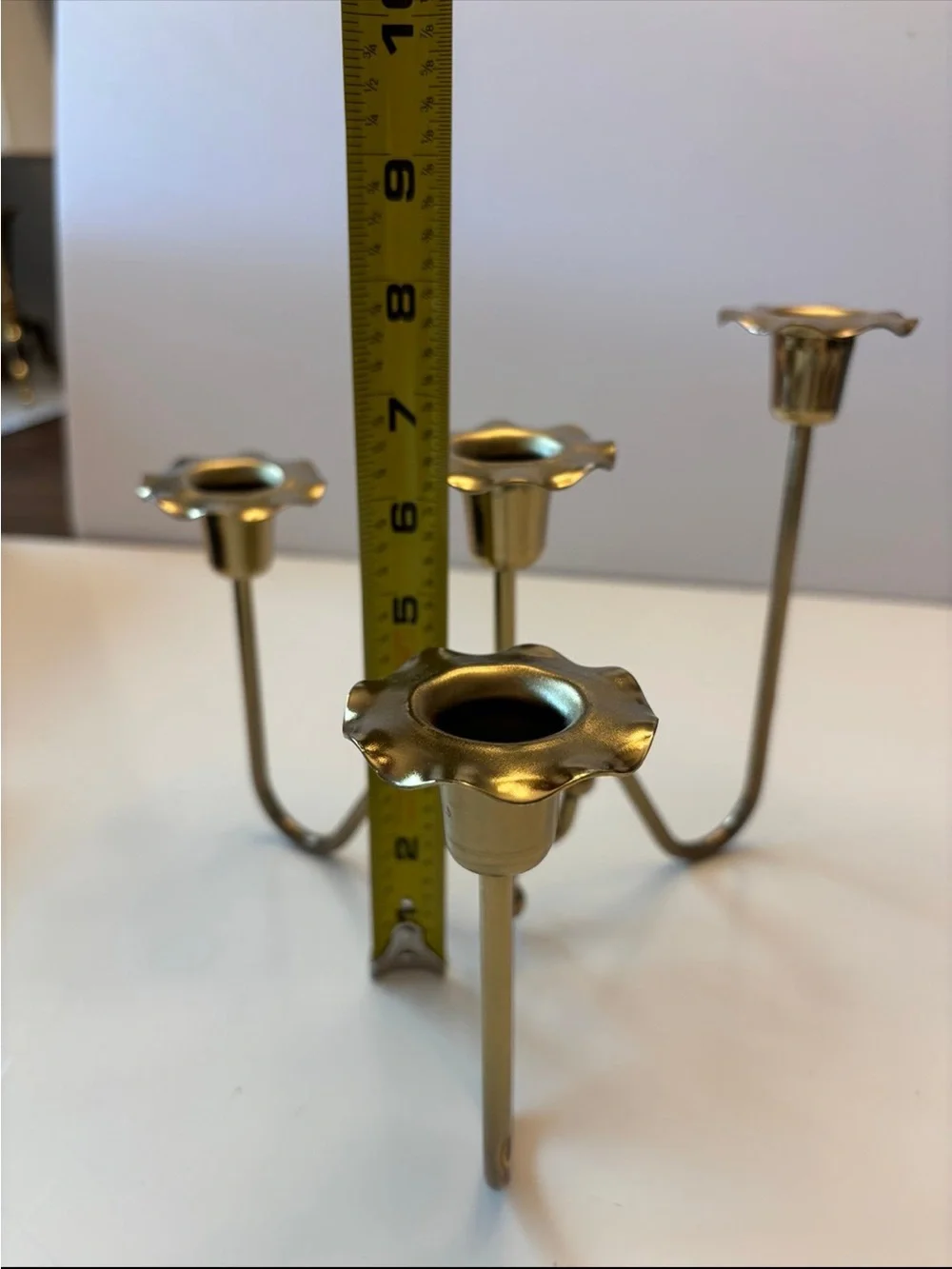 Gold Tone 4 Tiered candle holders